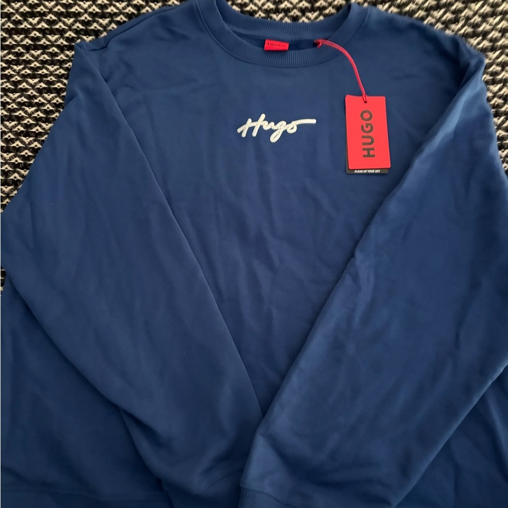 HUGO Men's Blue Sweater